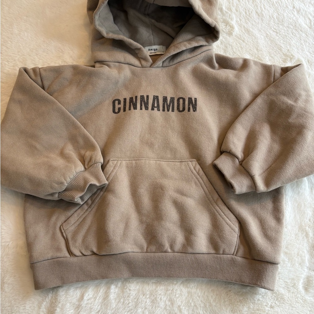 Tan Cozy Sweatshirt with Minimalist Design